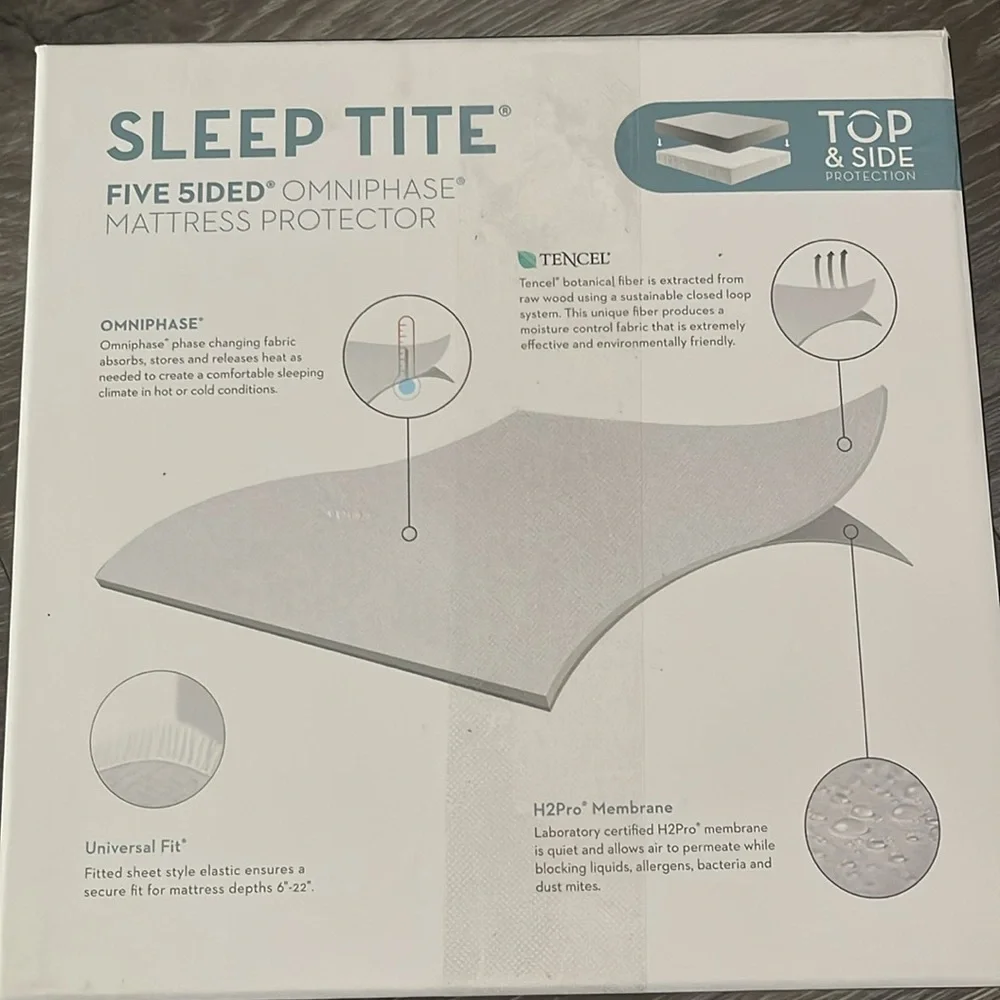 TWIN XL size mattress protector Sleep Tite Open Box Malouf